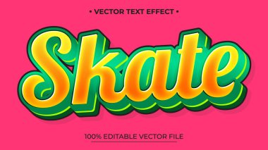 Canlı Yeşil ve Turuncu Kaykay Metni Efekti