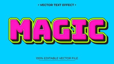 Düzenlenebilir Vektör Metin Efekti Sihirli Neon Pembesi