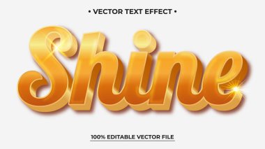 3B Biçimli Altın Parlak Metin Efekti ve Beyaz Üzerine Işık Fişeği