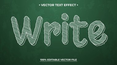 El Yazması Metin Efekti Chalkboard Arkaplanında