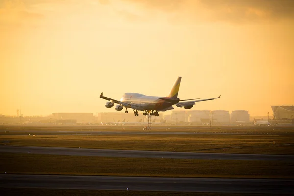Aéroport Francfort Allemagne Février 2018 Boeing 747 Avion Asiana Airways — Photo