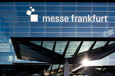 Frankfurt, Almanya, Ekim 5th. 2018 - Messe Tradefair Frankfurt, Gate West Portal evi 
