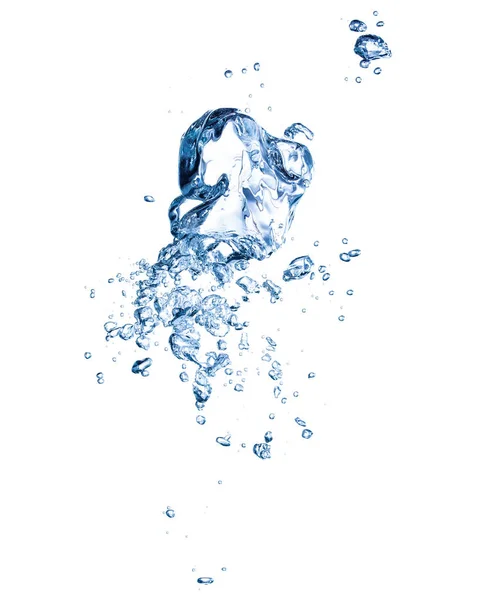 Oplopende Pittoreske Onderwater Bubbels Geïsoleerd Witte Achtergrond — Stockfoto