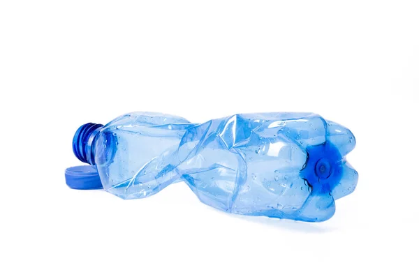 Tom Plast Avfall Flaska Isolerad Vit Bakgrund — Stockfoto