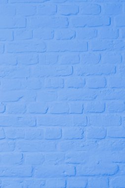Pastel parlak mavi renkli brickstone duvar, tam kare, görüntü arka planı