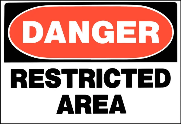 Restricted area danger sign — Stock Vector