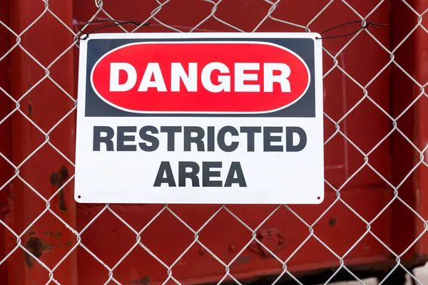 Restricted Area Danger — Stock Photo, Image