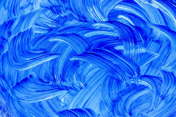 Abstract blue oil painting full frame background — Stock Photo, Image