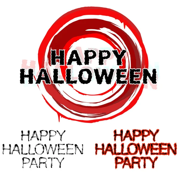 Feliz fiesta de halloween letras sobre fondo blanco . — Archivo Imágenes Vectoriales