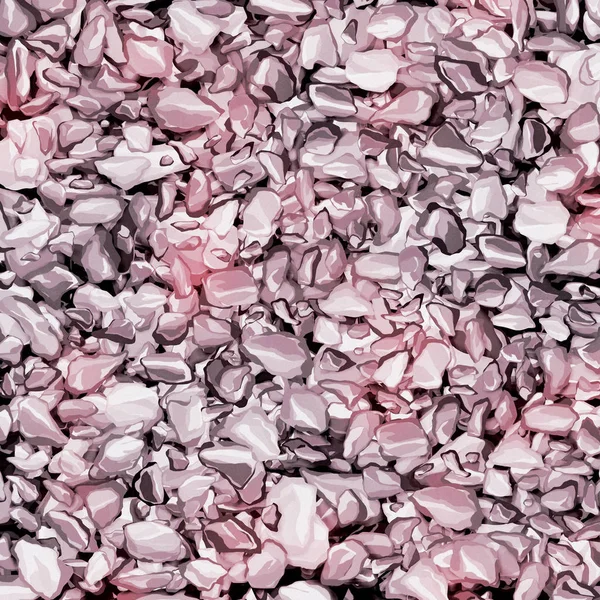 Pink granite crushed stones texture background illustration