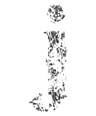 Kırık grunge pikselli alfabe. Küçük harf.