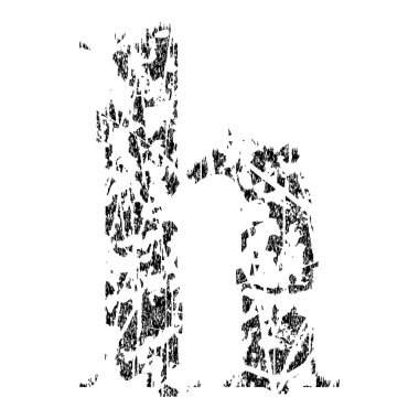 Kırık grunge pikselli alfabe. Küçük harf.