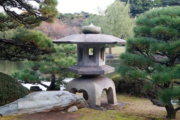 Jardim Japonês Tradicional Tokyo Japão — Fotografia de Stock