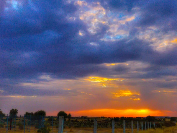 Гарний Краєвид Заходу Сонця Іспанії Природа — стокове фото