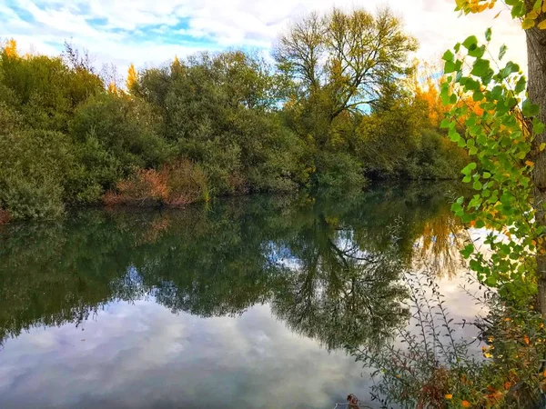 Beautiful Autumn River Salamanca Spain — Stock Photo, Image