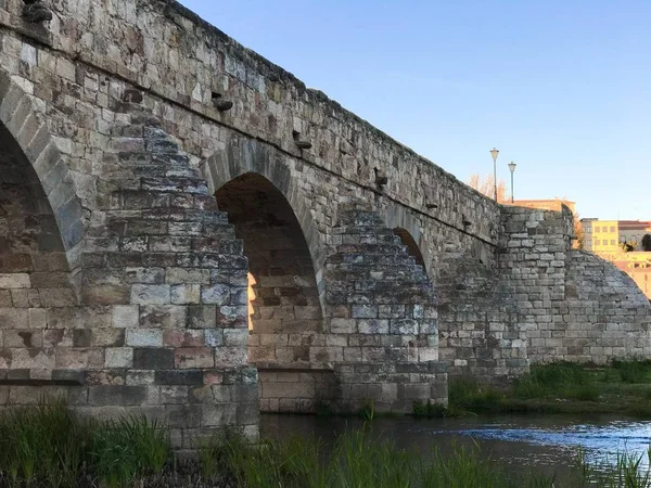 Παλιό Πέτρινο Γεφύρι Ισπανία — Φωτογραφία Αρχείου