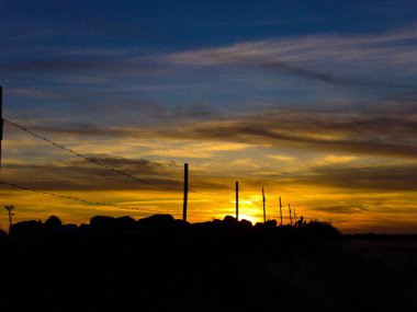 İspanya'da güzel günbatımı manzara. Doğa