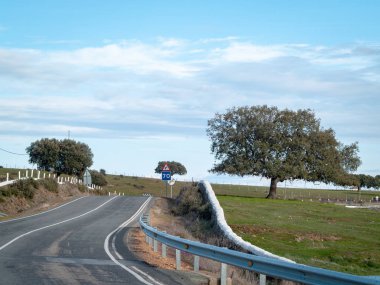 Salamanca yol ve Doğa manzara, İspanya