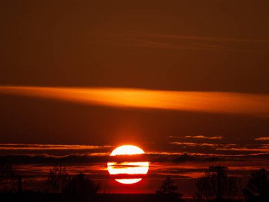 günbatımı Cabeza de Diego Gomez, Salamanca, İspanya