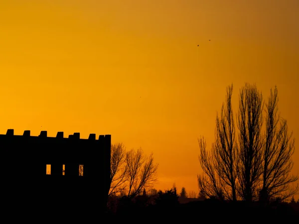 Zonsondergang Cabeza Diego Gomez Salamanca Spanje — Stockfoto