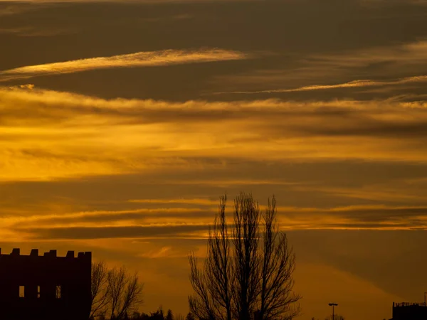 Zonsondergang Cabeza Diego Gomez Salamanca Spanje — Stockfoto