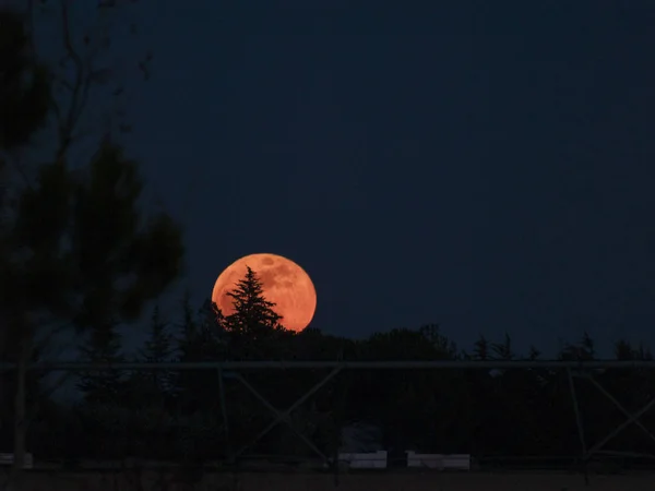 Pleine Lune Dans Ciel Espagne — Photo