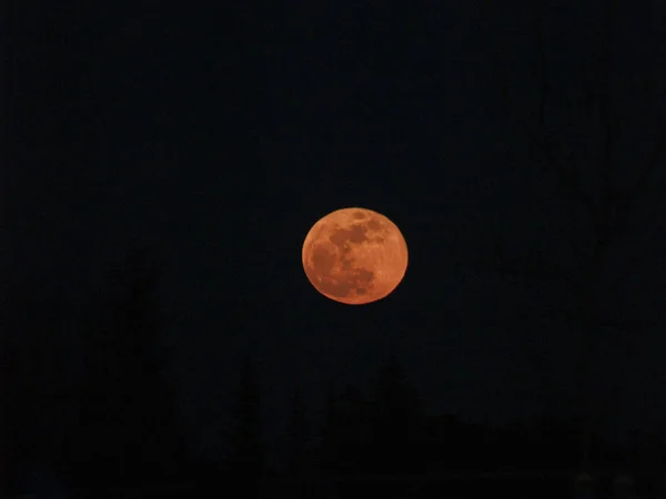 Pleine Lune Dans Ciel Espagne — Photo