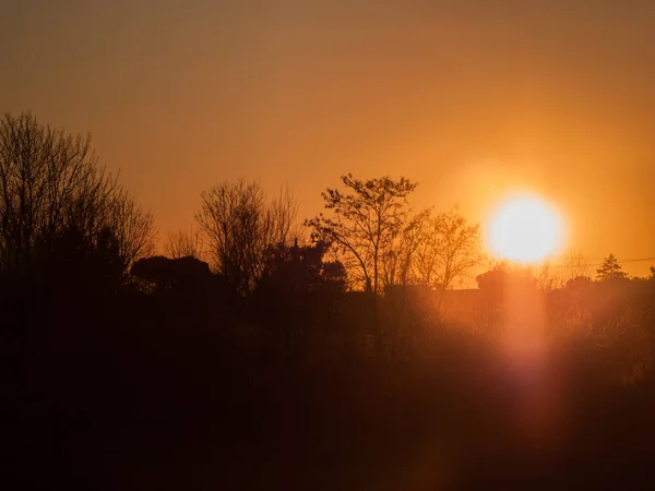 Zonsondergang Cabeza Diego Gomez Salamanca Spanje — Stockfoto