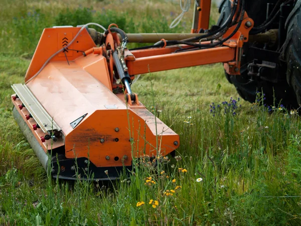 Farmářský Traktor Pracuje Poli Salamanca Španělsko — Stock fotografie