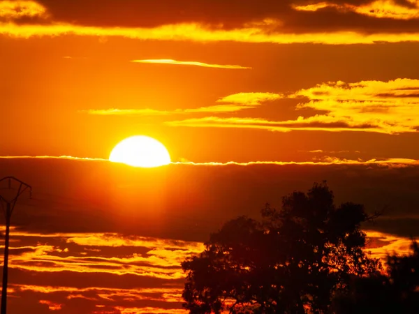 Sunset Field Cabeza Diego Gomez Salamanca Spain — Stock Photo, Image