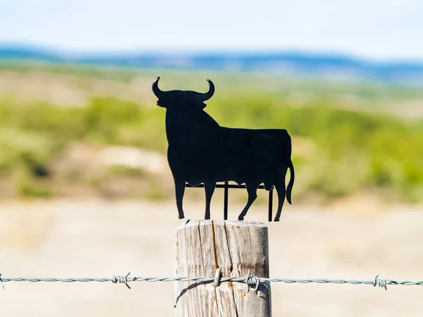 Valla Con Letrero Toro Campo Salamanca España —  Fotos de Stock