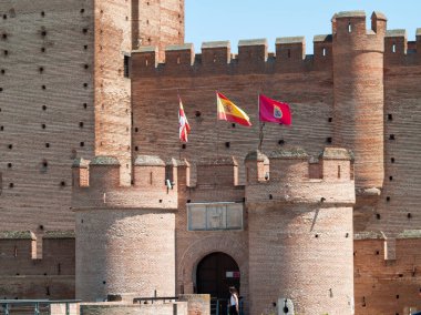 Medine del Campo'daki Taş Kale,Valladodid,İspanya