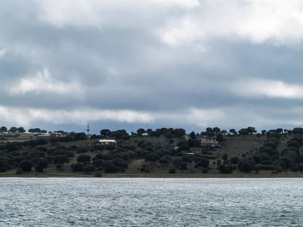 Landscape River Maya Reservoir Salamanca — Stock Photo, Image