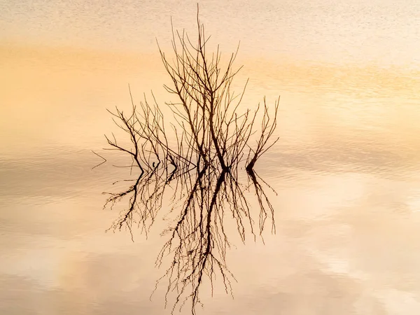 Pôr Sol Sobre Belo Lago Espanha Natureza Viagem — Fotografia de Stock