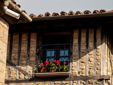 Bina çiçekler ile dekore edilmiş, Alberca, Salamanca, Ispanya