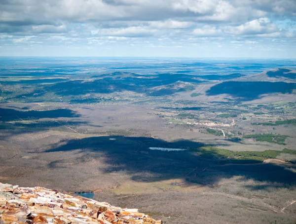 アルベルカ サラマンカ スペインの山の風景の空撮 — ストック写真