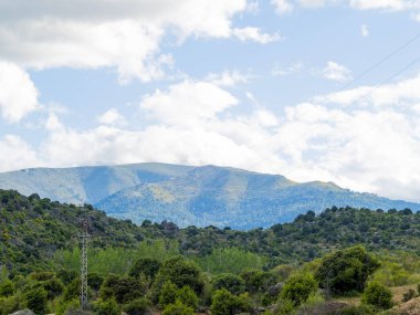Dağ manzarası içinde Cenicientos, Madrid, İspanya 