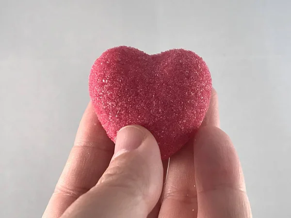 Valentim Coração Doce Mão — Fotografia de Stock
