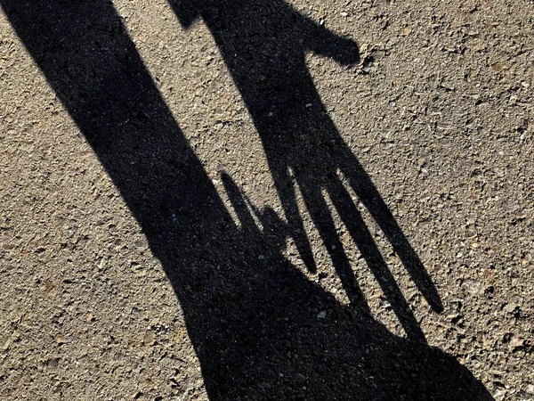 Silhouette Und Schatten Der Person — Stockfoto