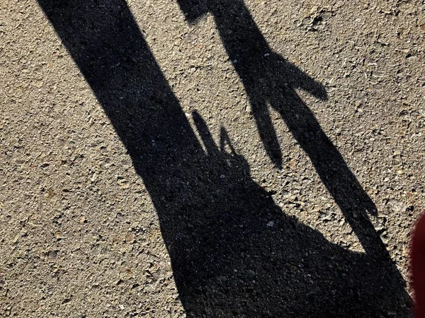 Silhouette Und Schatten Der Person — Stockfoto