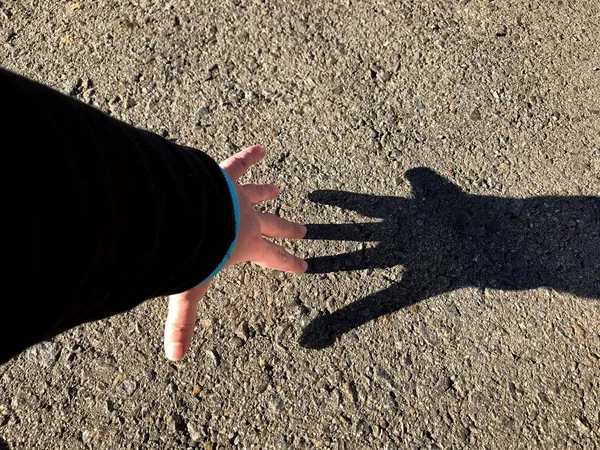 Silhouette Und Schatten Der Person — Stockfoto