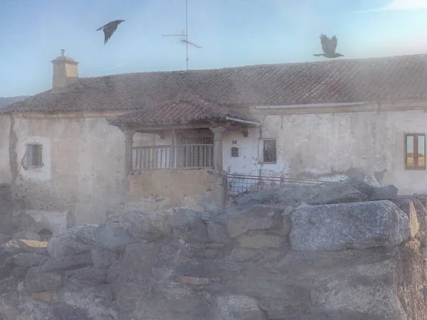 Vieux Bâtiment Ruine Dans Village Salamanque Espagne — Photo