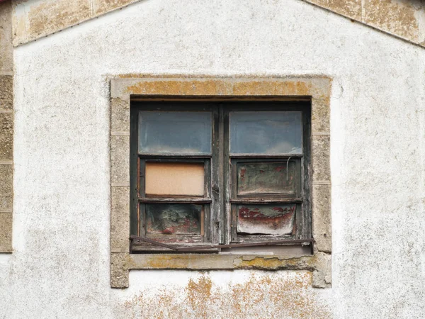 Hiszpania Stare Okno Drewnianej Ramie — Zdjęcie stockowe