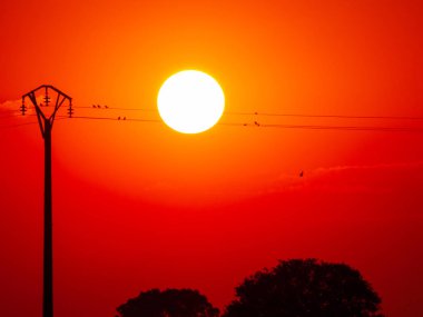 günbatımı Cabeza de Diego Gomez, Salamanca, İspanya