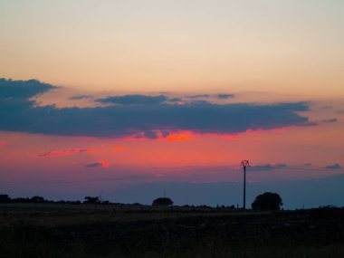 günbatımı Cabeza de Diego Gomez, Salamanca, İspanya