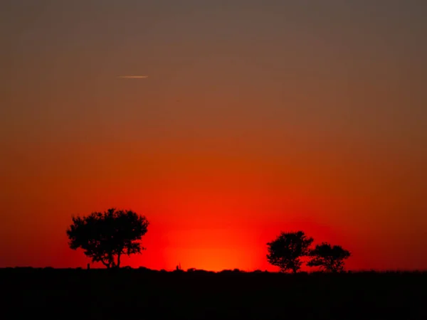Sonnenuntergang Cabeza Diego Gomez Salamanca Spanien — Stockfoto