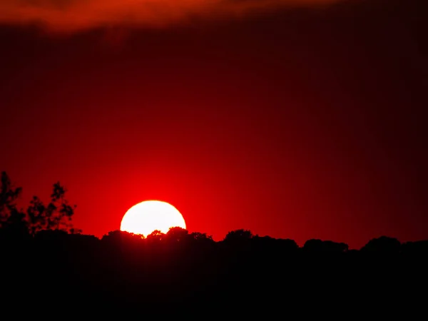 Zonsondergang Cabeza Diego Gomez Salamanca Spanje — Stockfoto