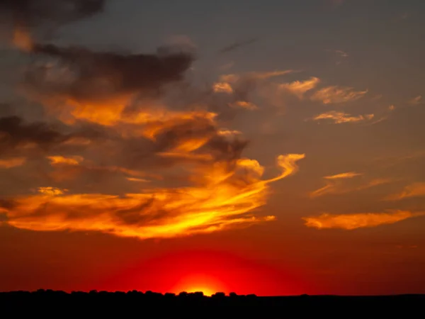 Sonnenuntergang Cabeza Diego Gomez Salamanca Spanien — Stockfoto