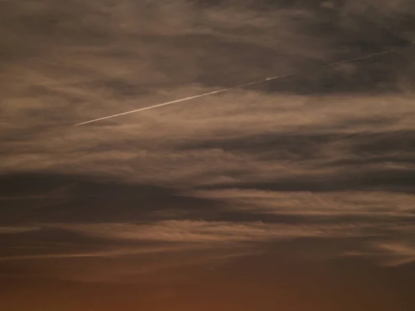 飞机在天空 — 图库照片