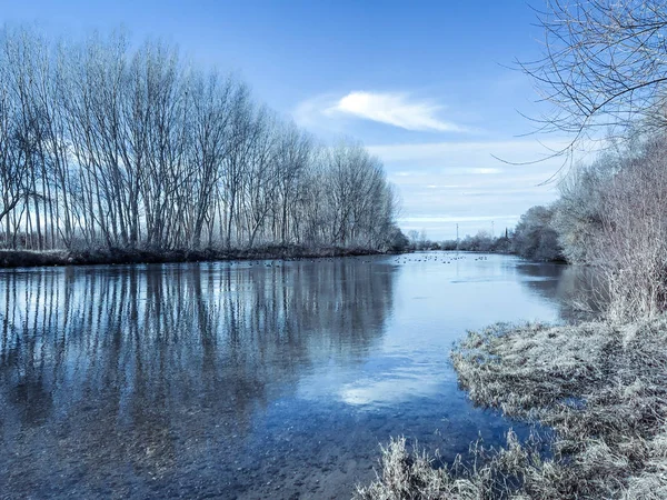 Güzel nehirde Huerta, Salamanca, İspanya